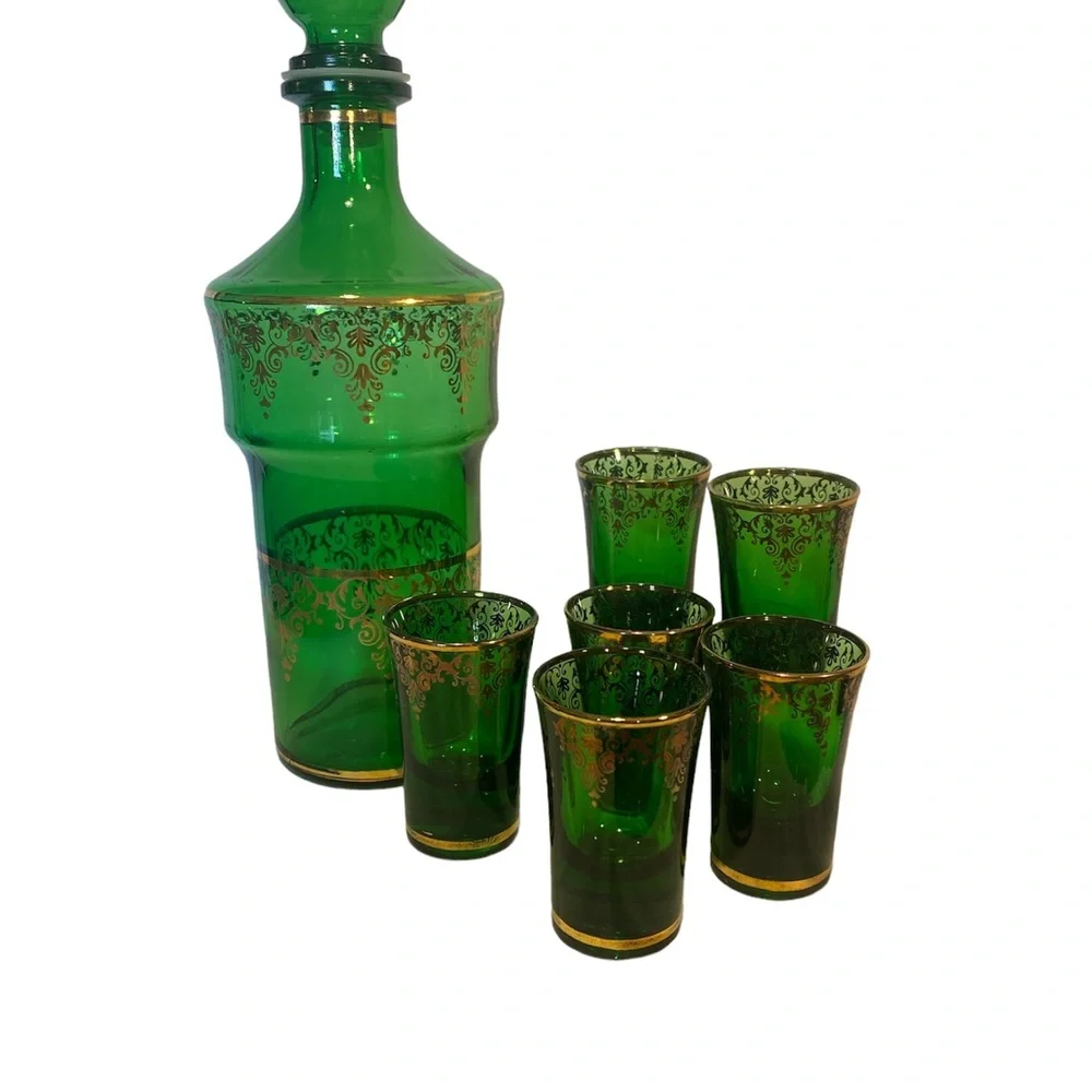 Jay Made In Italy Decanter and Glasses. IOB